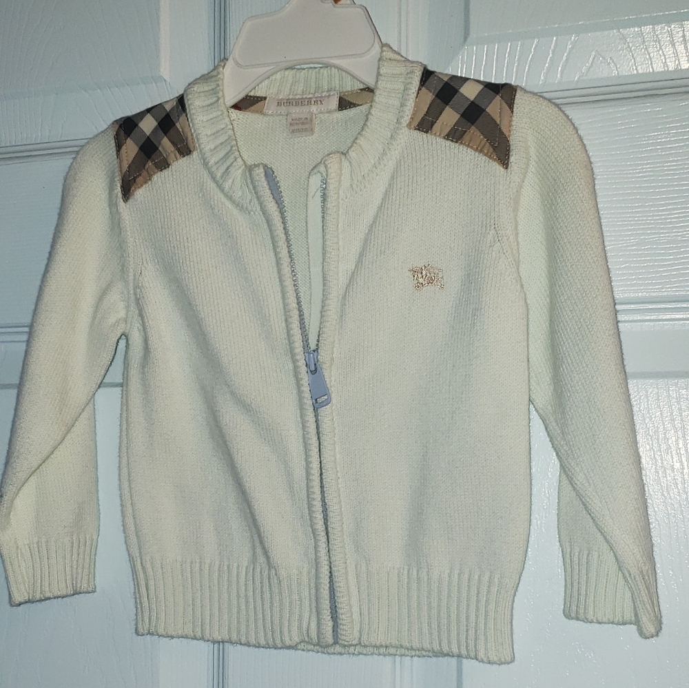 Authentic Burberry cardigan size 12 months